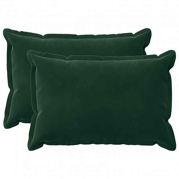 vidaXL Povlak na polštář 2 pcs HOUTEN Tmavě zelená 30 x 50 cm Samet