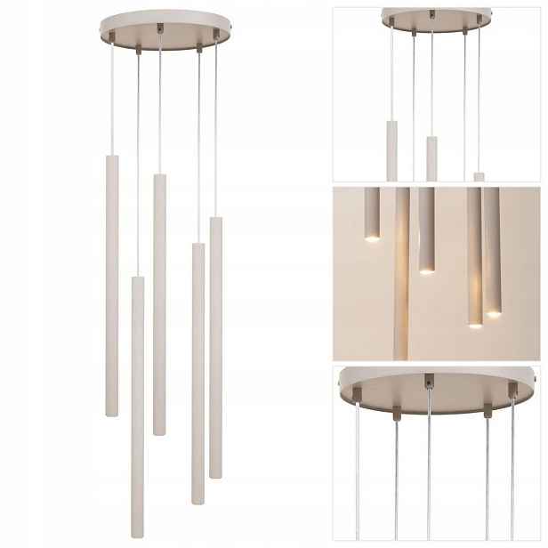 Závěsná lampa Sopel béžová, moderní, nad jídelní stůl Sigma Lighting
