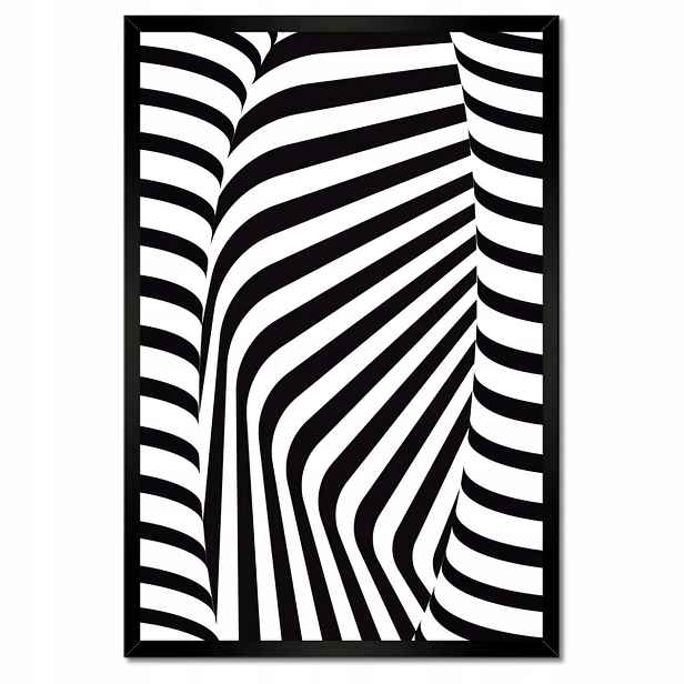 Plakáty v rámu 40x60 Abstrackja černobílá