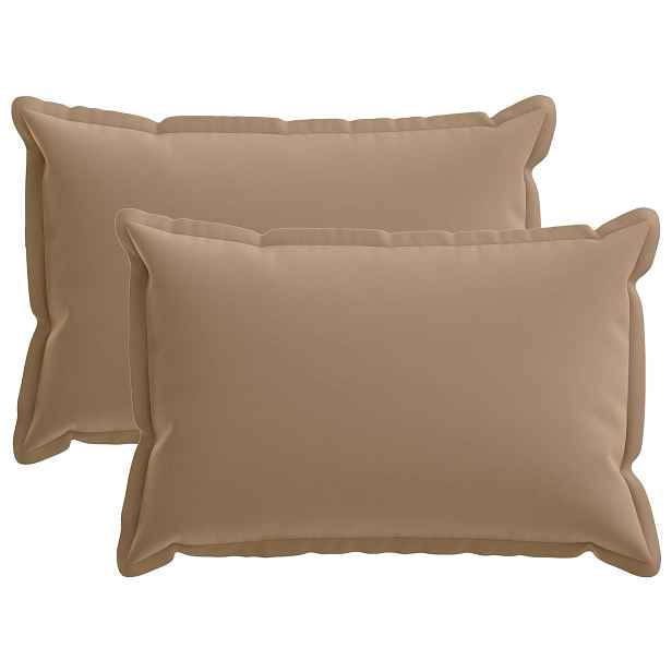 vidaXL Polštář 2 ks HOUTEN Taupe 50 x 80 cm Polyester