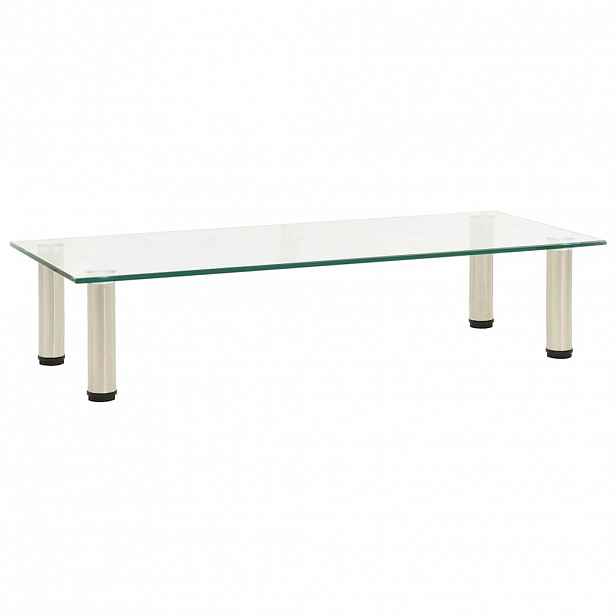 vidaXL TV stolek průhledný 80 x 35 x 17 cm tvrzené sklo