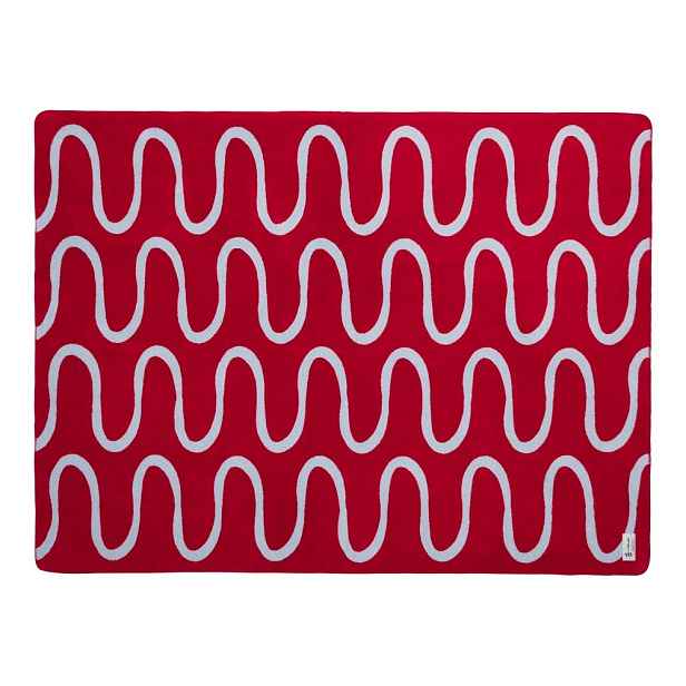 Červená deka 150x200 cm Swirl – noo.ma