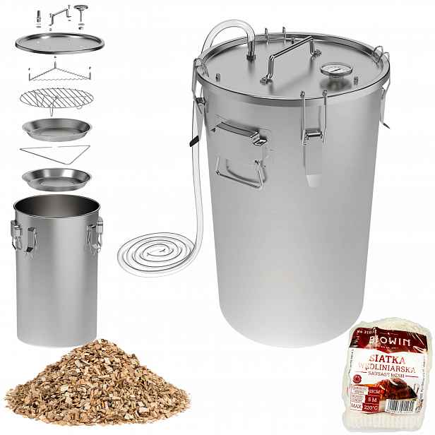 Domácí Udírna Zahradní Velká Udírna Na 8 Kg Masa Sada+štěpky+síťka