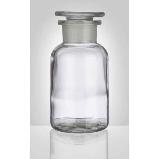 dóza-prachovnice 250ml-kul.čirá, zabr.víko, sklo