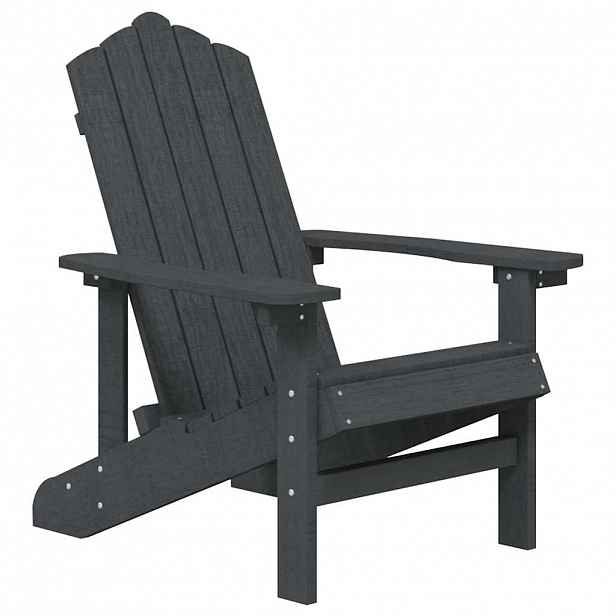 vidaXL Zahradní křeslo Adirondack HDPE antracitové