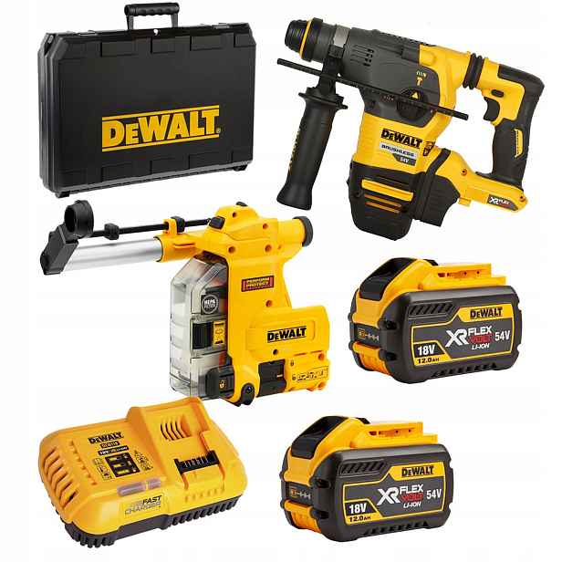 Vrtací kladivo DeWALT DCH335X2 54V Sds+ 3,5J 2x9Ah odsávací kufr