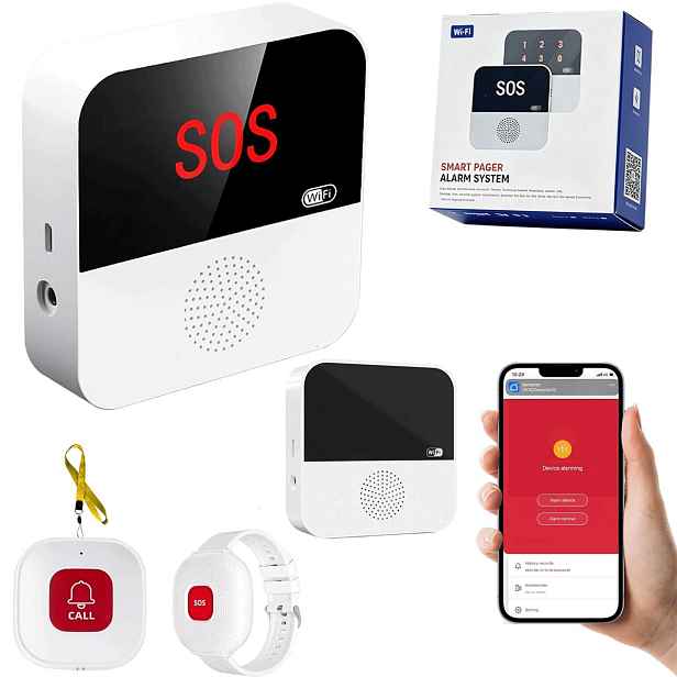 Alarm pro seniory Tlačítko Bezdrátová omáčka Smart Vodotěsné Použití Doma