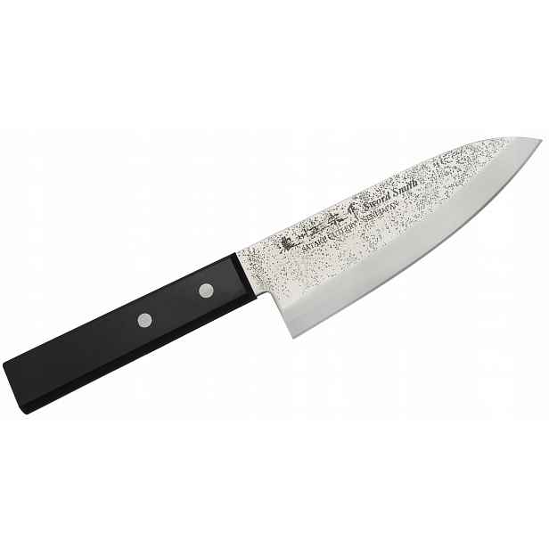Nůž Deba Satake Nashiji Black Pakka 15,5 cm na ryby