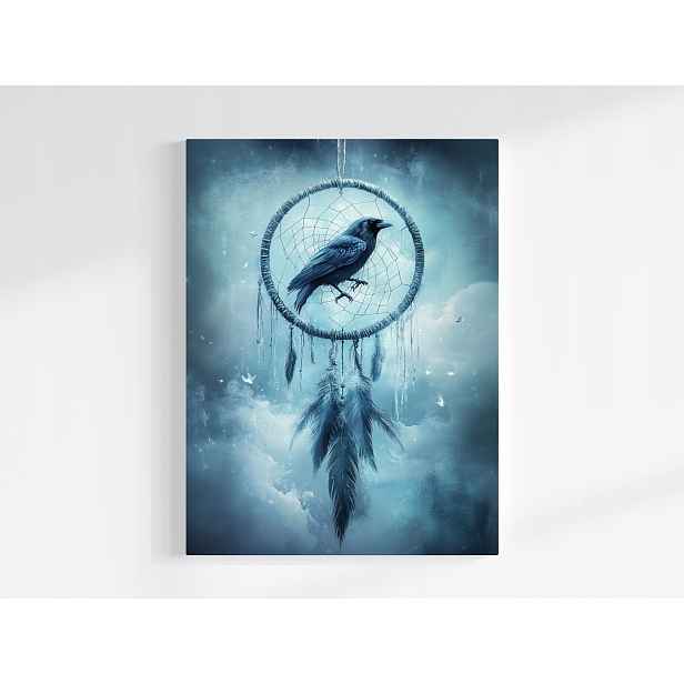 Plakát Lapač Snů Havran Pták Pera Fantasy Gothic 75x100