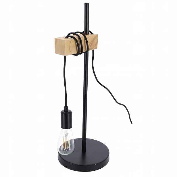 Stolní lampa Scandi Dřevo Led E27