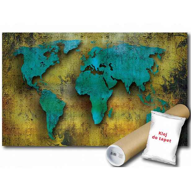 Vinylová fototapeta Mapa světa plech 152x104