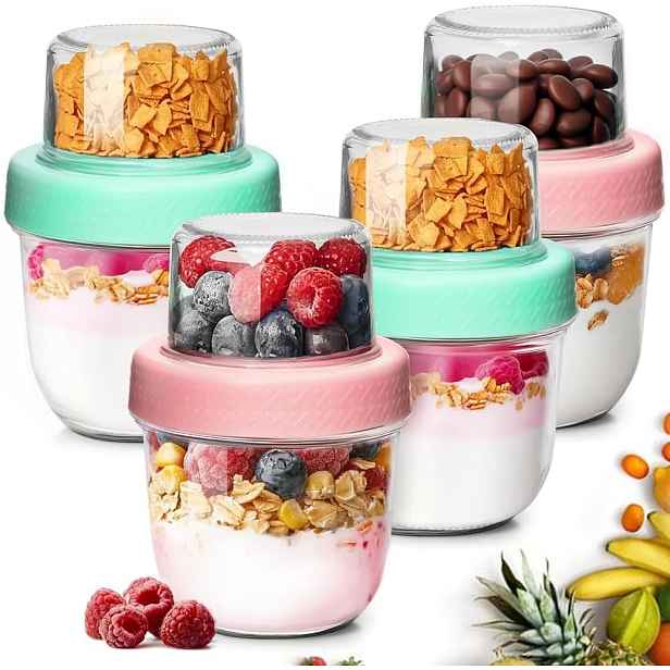 ComSaf Hrnky na jogurt a musli 240+120 ml 4 ks