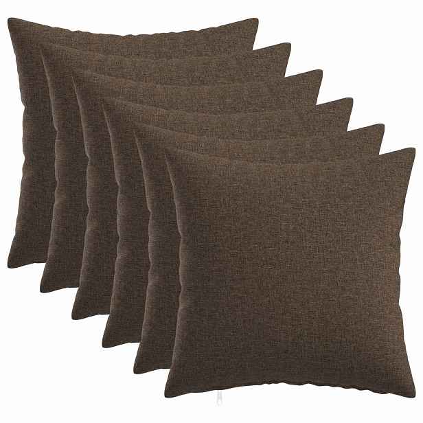 vidaXL Polštář s polštářem HEERLEN 6 ks Taupe Textil