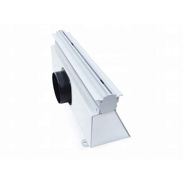 Lineární ventilátor 1-štěrbinový, bílý, nastavitelný pro zabudování 20/600 mm
