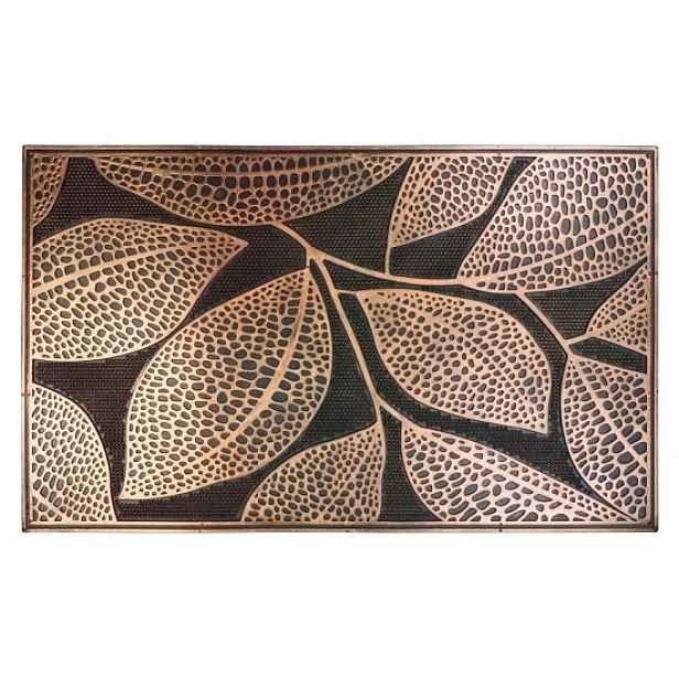 Rohožka guma Listy - na ven i na doma, 45x75, černá, B-line