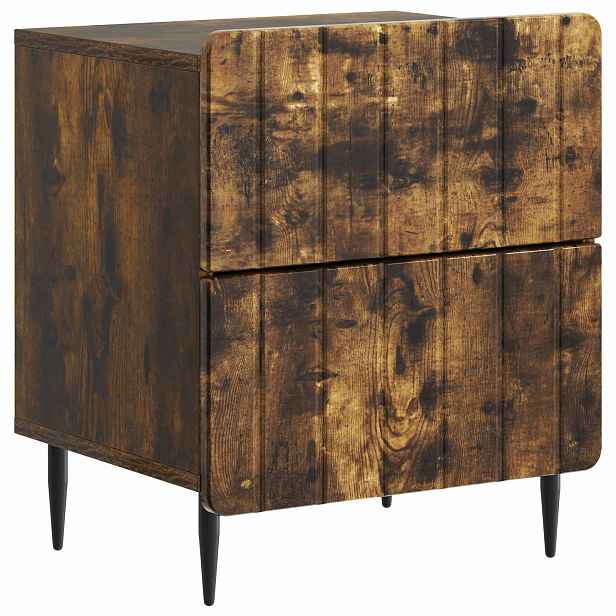 vidaXL Noční skříňka Kouřový dub 43 x 34,5 x 49,5 cm Kompozitní dřevo