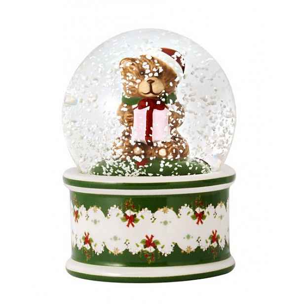 Skleněné vánoční sněžítko s medvídkem Villeroy & Boch Christmas Toys