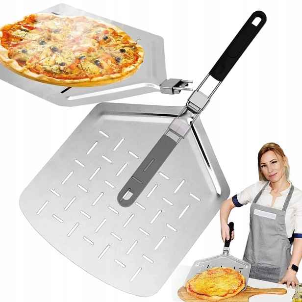 Profesionální Lopata Na Pizzu 12" Chleba S Otvory 33X62 CM, Skládací