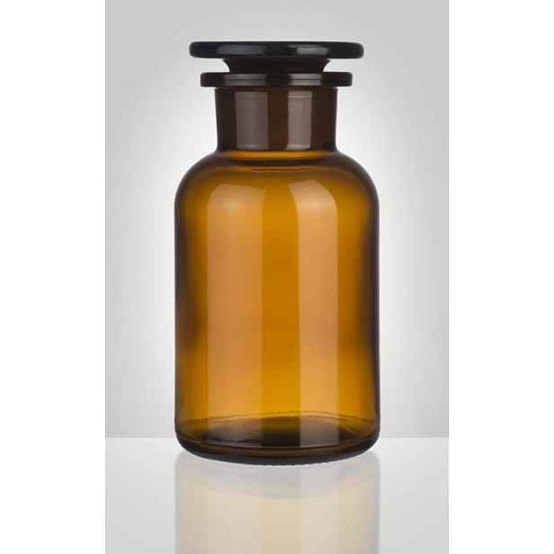 dóza-prachovnice 250ml-kul.hnědá, zabr.víko, sklo