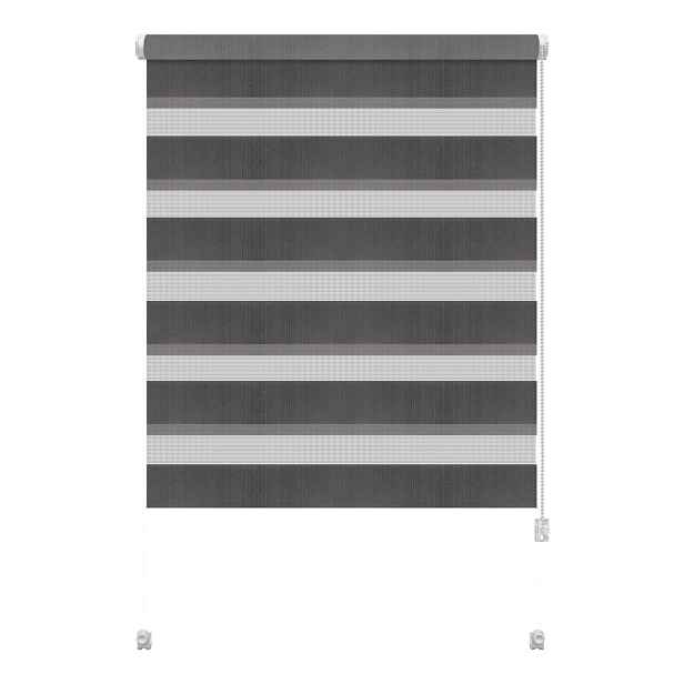 Tmavě šedá roleta den a noc 68x215 cm Zebra – Gardinia
