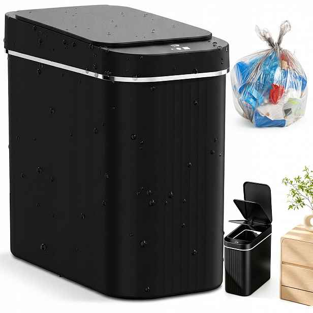 Automatický Odpadkový Koš Se Senzorem Pohybu 15L Černý Inteligentní