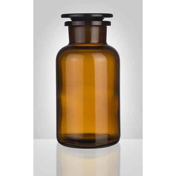 dóza-prachovnice 500ml-kul.hnědá, zabr.víko, sklo