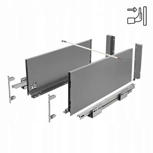 Šuplík Gtv Axis Pro Push 300 vysoká H-167 antracit PB-AXISPRO-P2O-KPL300C
