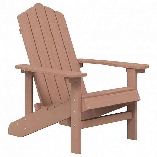vidaXL Zahradní křeslo Adirondack HDPE hnědé