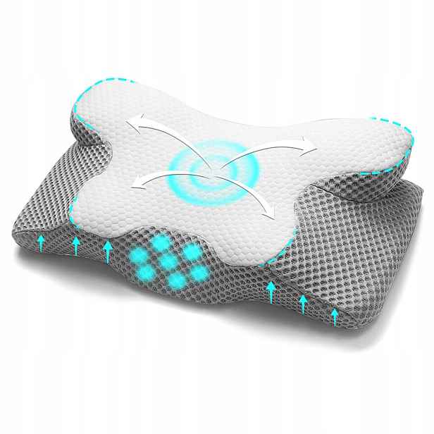 Polštář Motýlek Ergonomický Ortopedický Memory Foam 60x34 cm Na Spaní Pr