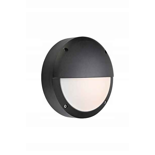 Černá kulatý Led fasádní nástěnná lampa 8W IP44 Markslojd