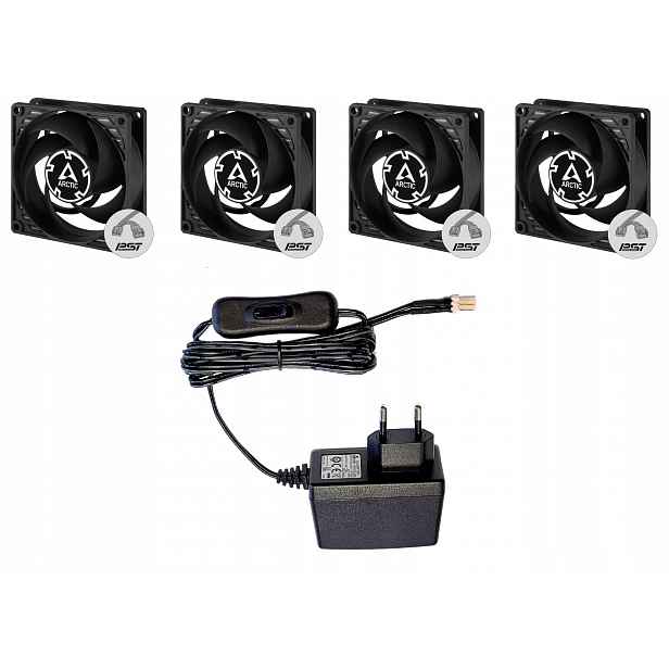 Otopný ventilátor 4x80 mm, termoventilátor pod radiátor nebo radiátor