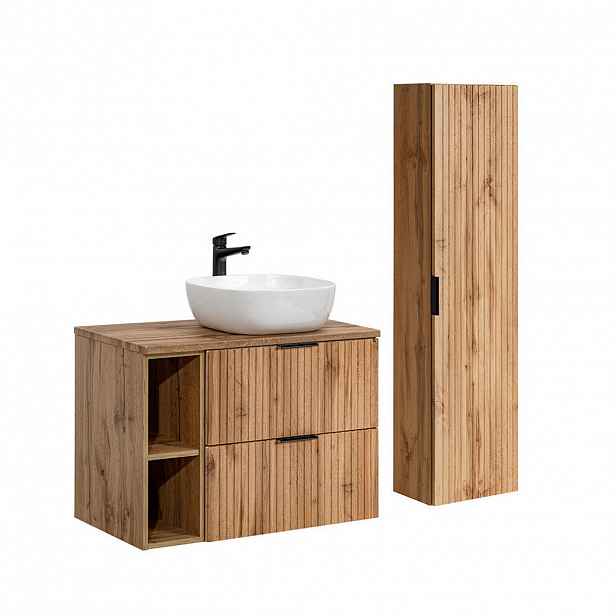 Petits-meubles KOUPELNOVÝ NÁBYTEK 80.6cm Adriel 2er-Set Dřevo