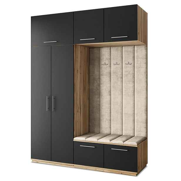 MASSENO MODERNÍ PŘEDSÍŇOVÁ SKŘÍŇ REMA, 180/240/60 cm, dub Wotan