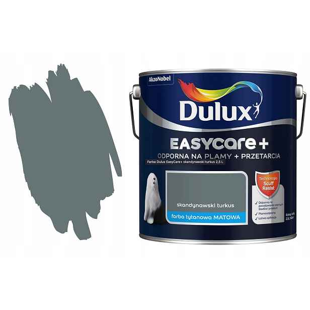 Barva Dulux EasyCare+ skandinávský tyrkys 2,5 L