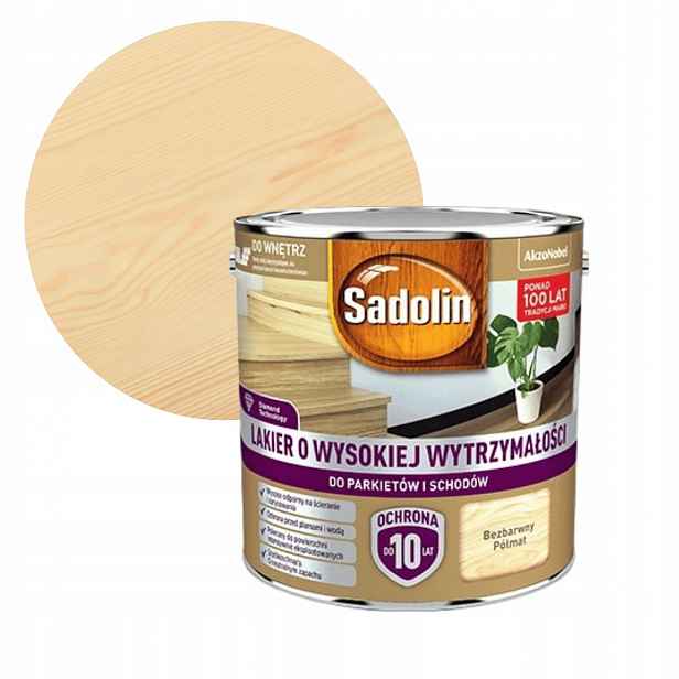 Sadolin Lak s vysokou pevností pro Parkety 2,5L Bezbarvý Polomat