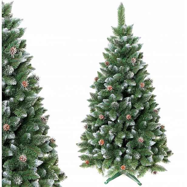 Umělý Vánoční Stromeček Zasněžený S Diamantovými Šiškami 150 cm
