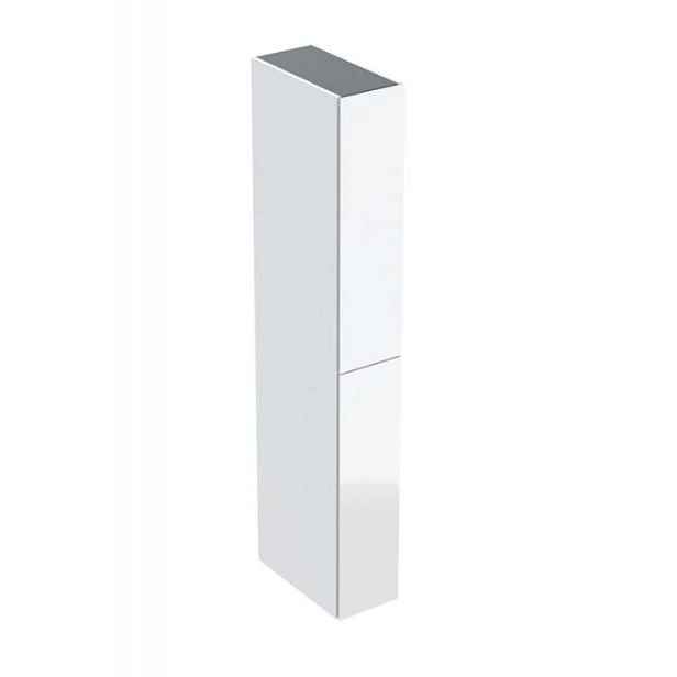 Geberit - Vysoká skříňka 180x24x48 cm, 2 zásuvky, sklo/bílá 503.011.01.2