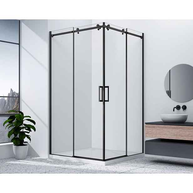 Gelco Dragon - Sprchový kout 100x90 cm, černá/čiré sklo GD4290BGD4210B