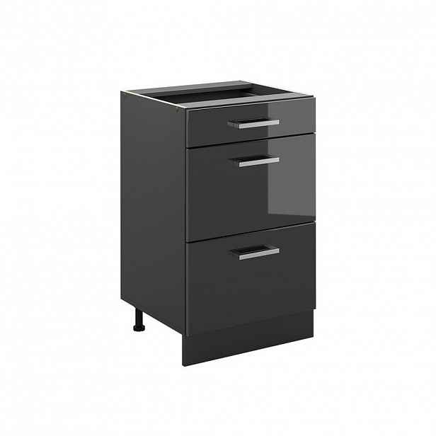 Vicco SPODNÍ SKŘÍŇKA KUCHYŇSKÉ LINKY R-Line, Antracitový vysoký lesk/Antracit, 50 cm bez pracovní desky