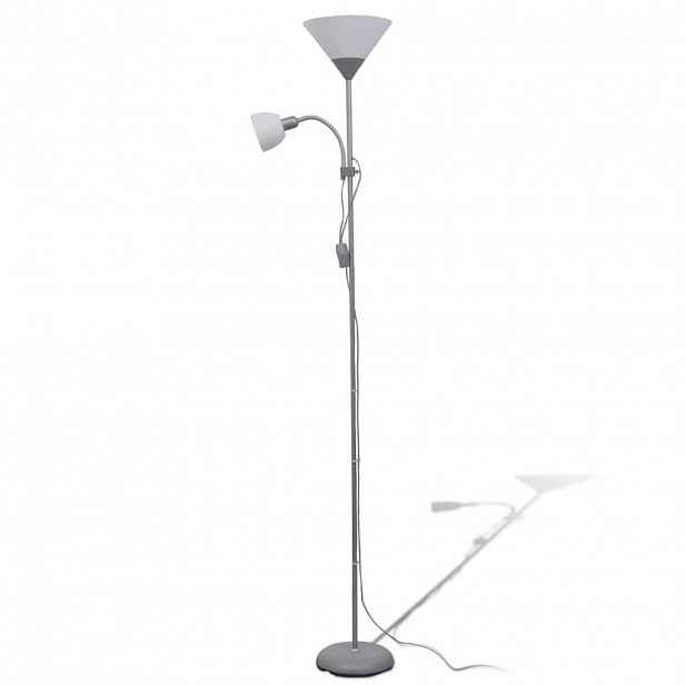 vidaXL Stojací lampa šedá