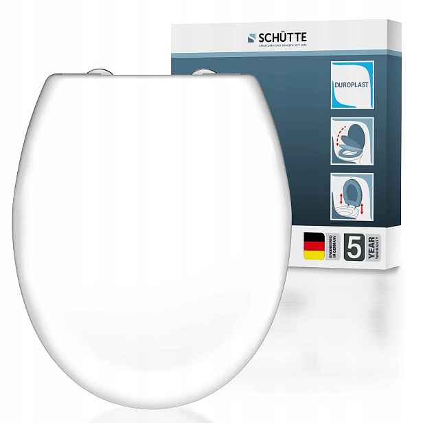 Wc Deska Schutte Pomalu Padající Duroplast Bílá Soft Close Quick Release