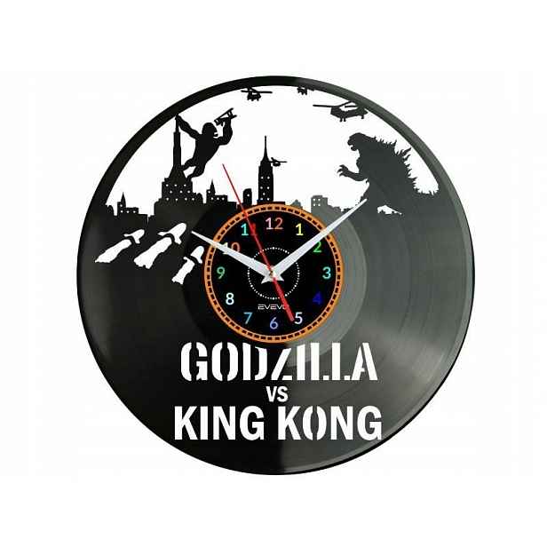 Godzilla Dárek Originální dekorace do domu Hodiny z vinylové desky