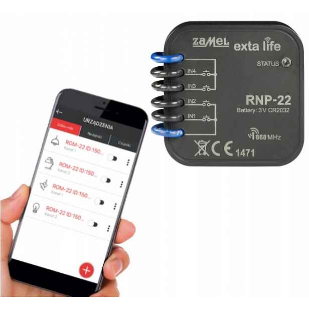 4kanálový rádiový vysílač Exta Life RNP-22 Zamel