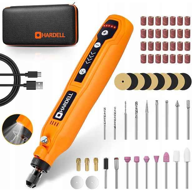 Hardell Dremel Frézka 3.7V, na baterie kub kabel Usb frézy Bonus