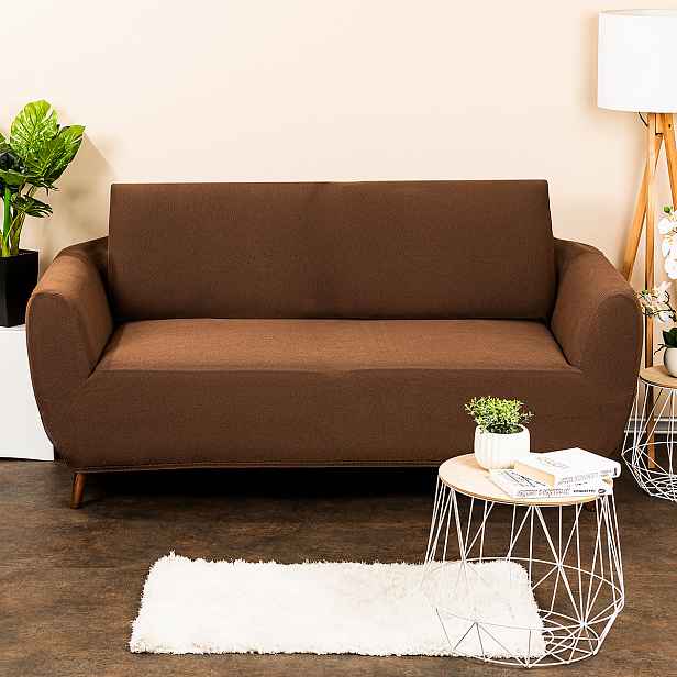 4Home Multielastický potah na dvojkřeslo Comfort hnědá, 140 - 180 cm