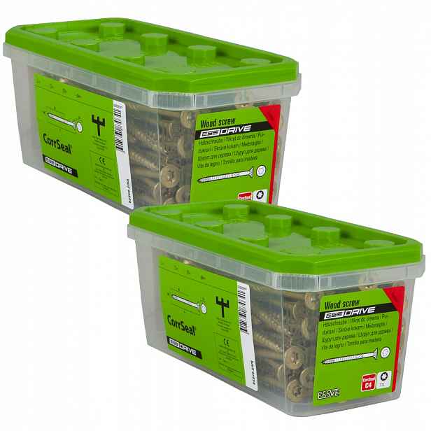 Essve Essdrive Šroub do dřeva s kuželovou hlavou Fs CorrSeal 6,0x140 mm 100 ks x2