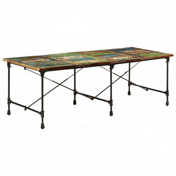 vidaXL Jídelní stůl 220 x 90 x 77 cm masivní recyklované dřevo