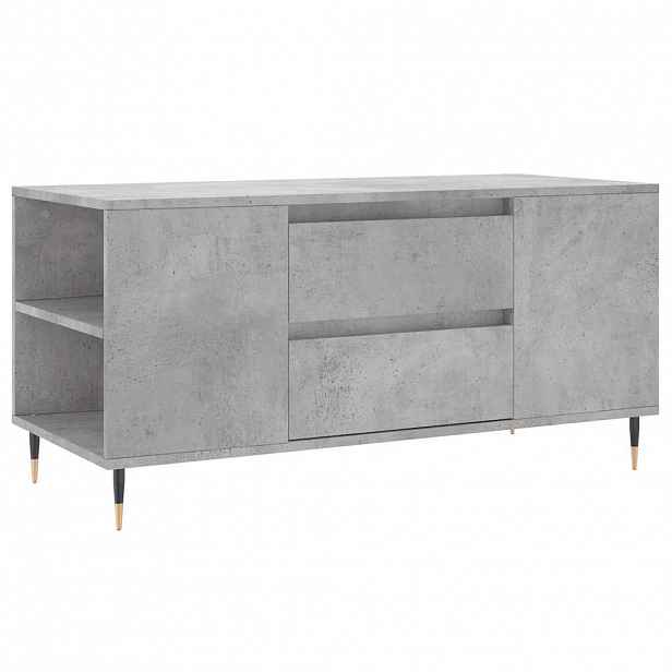 vidaXL Konferenční stolek betonově šedý 102x44,5x50cm kompozitní dřevo