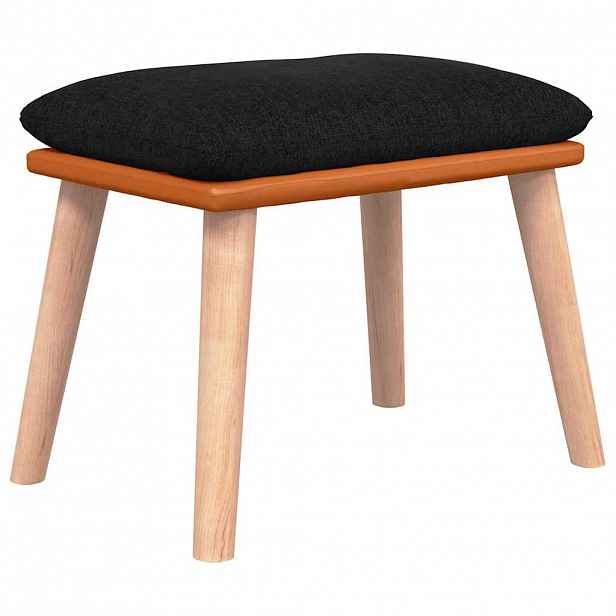 vidaXL Podnožka černá 45x29,5x35 cm textil a umělá kůže