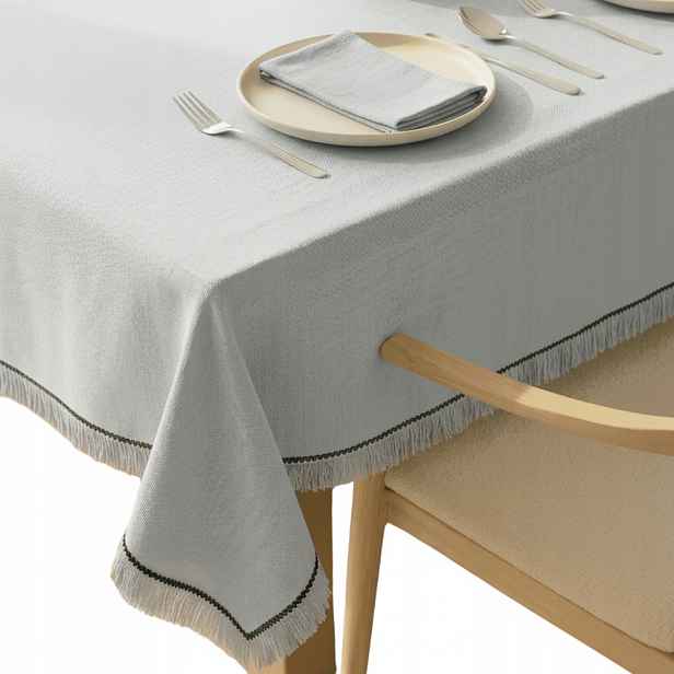 Elegantní Ubrus Imitující Dekorativní Len Natur 140x200 Šedý